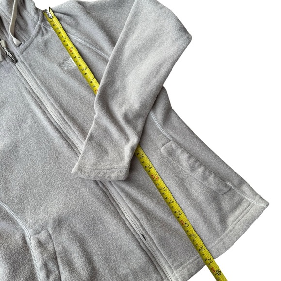 The North Face Earth Tone Zip Up Hoodie Fleece Polar Winter Outdoors Camping - Picture 9 of 10